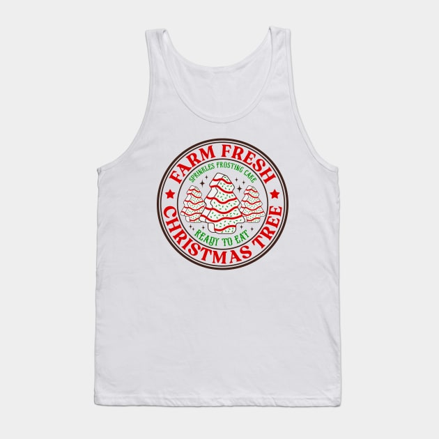 Farm Fresh Christmas Tree, Retro Christmas, Christmas T-Shirt Tank Top by Hobbybox